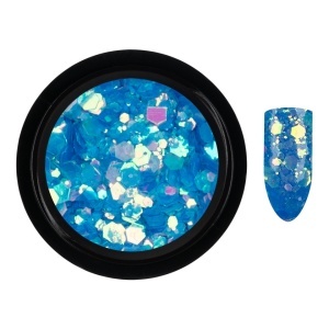 Paiete Unghii Neon Fluorescent LUXORISE, Blue - Img 4