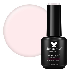 Polygel Lichid SensoPRO Milano PRESTIGIO, Milky Pink, 15ml