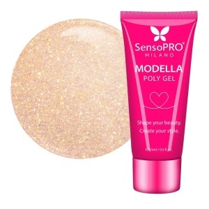 Polygel MODELLA SensoPRO Milano - Peach Luxe, 15ml