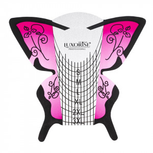 Sabloane Constructie Unghii Gel LUXORISE, Pink Butterfly, 50 buc