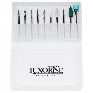 Set Bituri Freza Unghii LUXORISE, 10 buc - Img 1