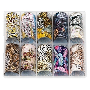 Set Folii Transfer LUXORISE #41 Animal Print, Set 10 buc - Img 4