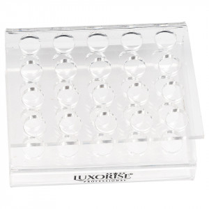Suport pensule machiaj LUXORISE, 20 sloturi, plexiglas - Img 3