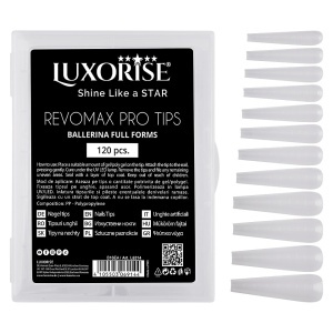 Tipsuri Reutilizabile REVOMAX PRO TIPS LUXORISE Ballerina - Full Forms pentru Polygel si gel, 120 buc - Img 2