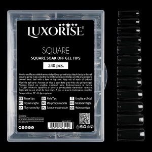 Tipsuri Unghii Dizolvabile Soak Off - Square Full Nail, 240 buc - Img 2