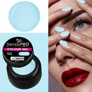 Gel UV Colorat Blue Oasis 5ml, SensoPRO Milano - Img 3