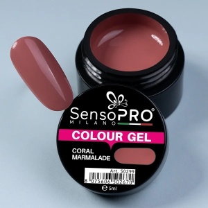 Gel UV Colorat Coral Marmalade 5ml, SensoPRO Milano - Img 4
