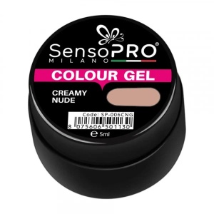 Gel UV Colorat Creamy Nude 5ml, SensoPRO Milano - Img 3