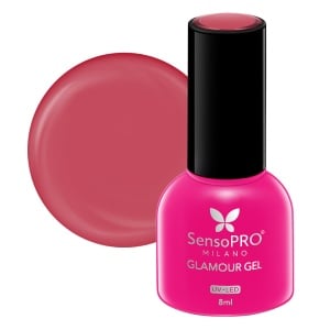 Oja Semipermanenta Glamour Gel SensoPRO Milano - #07 Red Pearl, 8ml