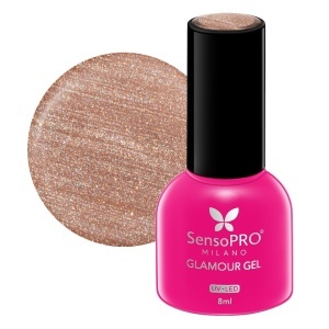 Oja Semipermanenta Glamour Gel SensoPRO Milano - #53 Sparkle Red, 8ml