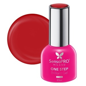 Oja Semipermanenta One Step Brilliant Gel SensoPRO Milano - #03 Red Inception, 8ml
