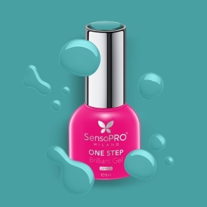 Oja Semipermanenta One Step Brilliant Gel SensoPRO Milano - #116 Turquoise Moon, 8ml - Img 2
