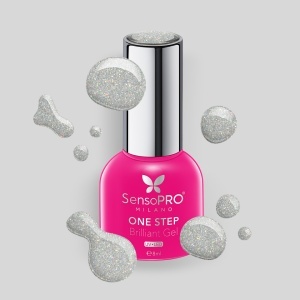 Oja Semipermanenta One Step Brilliant Gel SensoPRO Milano - #76 Diamond Sparkle, 8ml - Img 2
