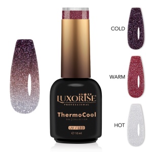 Oja Semipermanenta Termica 3 Culori LUXORISE ThermoCool, Pure Heart 10ml - Img 2
