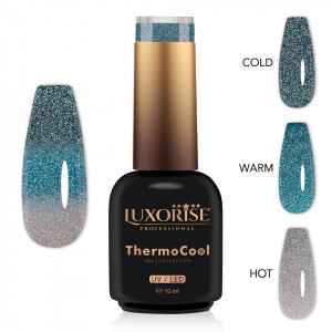 Oja Semipermanenta Termica 3 Culori LUXORISE ThermoCool, Serene Water 10ml - Img 2