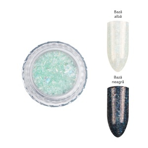 Pigment Unghii Laser Flakes LUXORISE, Cosmic Mint - Img 2