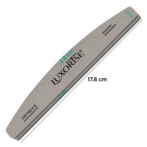 Pila Unghii Lavabila Semiluna 100/180 LUXORISE, Gri - Img 2