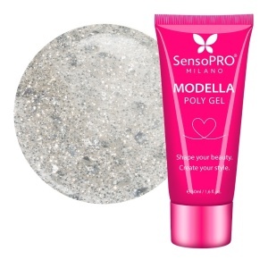 Polygel MODELLA SensoPRO Milano - Aura Diamond, 50ml