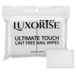 Servetele Unghii Ultimate Touch LUXORISE, Strat Dublu, 200 buc, Alb