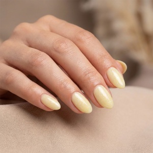 Shimmer Rubber Base SensoPRO Milano 10ml, Pearly Golden #28 - Img 2