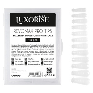 Tipsuri Reutilizabile REVOMAX PRO TIPS LUXORISE Ballerina pentru Polygel si gel, 120 buc - Img 2