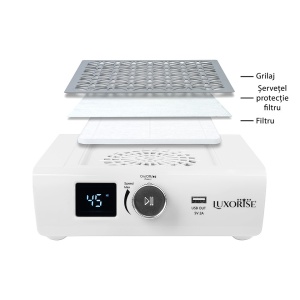 Aspirator Praf Unghii 85W AirMatrix PRO - LUXORISE, White - Img 4