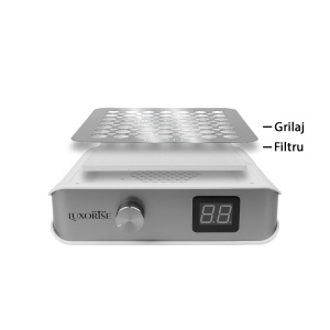Aspirator Praf Unghii cu Display 60W AirPrecission Elite - LUXORISE, Silver - Img 2