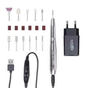 Freza Unghii cu Capat USB Titanium Travel - LUXORISE, Silver - Img 1