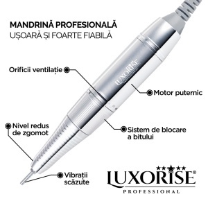 Freza unghii profesionala iFORCE PRO - LUXORISE , 30.000 RPM, Silver - Img 6