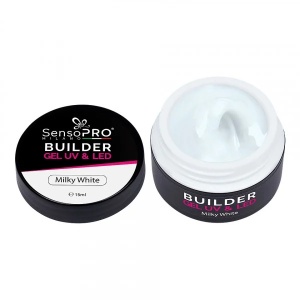 Gel Constructie Unghii SensoPRO Milano - Milky White 15ml - Img 2