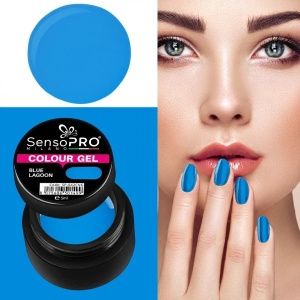 Gel UV Colorat Blue Lagoon 5ml, SensoPRO Milano - Img 3