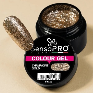 Gel UV Colorat Champagne Gold 5ml, SensoPRO Milano - Img 4