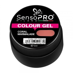Gel UV Colorat Coral Marmalade 5ml, SensoPRO Milano - Img 2