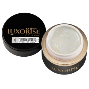 Gel UV Constructie Unghii RevoFlex Glitz LUXORISE 15ml, Sun Particles - Img 3