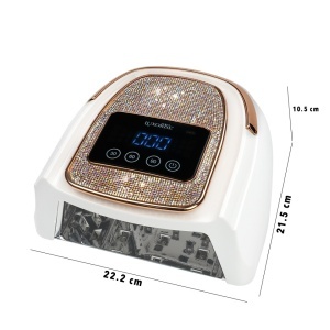 Lampa UV/LED 120W DiamondGlow Elite - LUXORISE, Rose Gold - Img 7