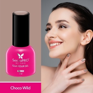 Oja Semipermanenta Glamour Gel SensoPRO Milano - #26 Choco Wild, 8ml - Img 2