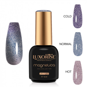 Oja Semipermanenta LUXORISE MAGNETICA - ThermoCharm, Imperial Impression 10ml - Img 2