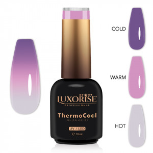 Oja Semipermanenta Termica 3 Culori LUXORISE ThermoCool, Bloom Energy 10ml - Img 2