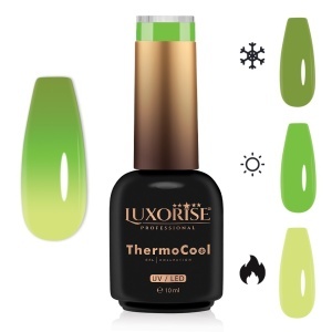 Oja Semipermanenta Termica 3 Culori LUXORISE ThermoCool, Citrus Cooler 10ml