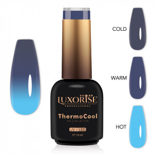 Oja Semipermanenta Termica 3 Culori LUXORISE ThermoCool, Mystic Sky 10ml - Img 2