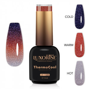 Oja Semipermanenta Termica 3 Culori LUXORISE ThermoCool, Private Paradise 10ml - Img 2
