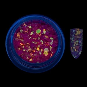 Paiete Unghii Neon Fluorescent LUXORISE, Purple - Img 5