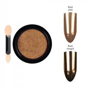 Pigment Unghii LUXORISE Mirror Powder, Cooper Shine - Img 2