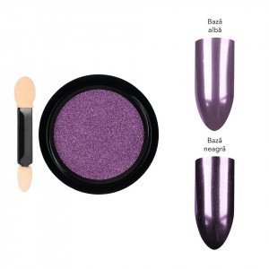 Pigment Unghii LUXORISE Mirror Powder, Royal Pink - Img 2