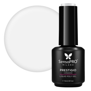 Polygel Lichid SensoPRO Milano PRESTIGIO, True White, 15ml - Img 2