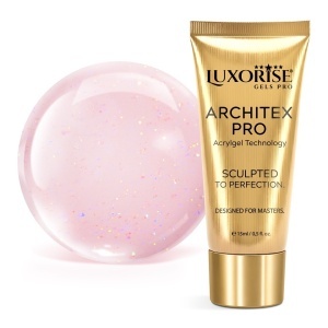 Polygel LUXORISE ARCHITEX PRO - Intense Elegance Collection, Rose Gleam, 15ml
