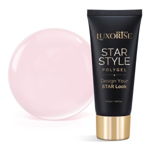 Polygel LUXORISE STAR STYLE - STAR ICON Collection, Milky Pink, 50ml - Img 2