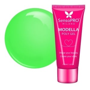 Polygel MODELLA SensoPRO Milano - Neon Lime, 50ml