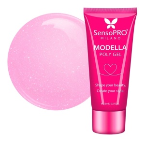 Polygel MODELLA SensoPRO Milano - Pink Sheen, 15ml