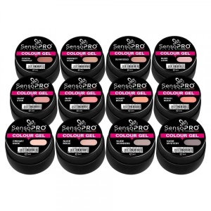 Set 12 Geluri UV Colorate Nude Temptation Collection, SensoPRO Milano - Img 3